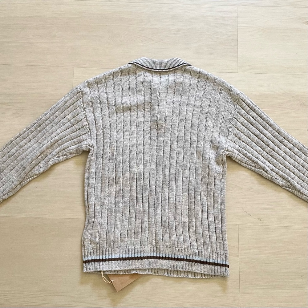 Ro Roo Ma Designer Ribbed Knit Henley Sweater S - Picture 9 of 11